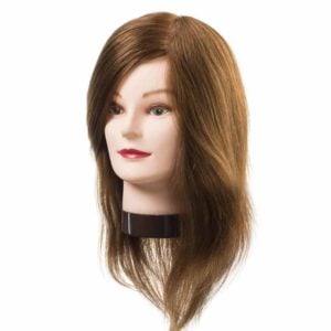 Fryzjerska główka treningowa włosy brąz 20-30cm