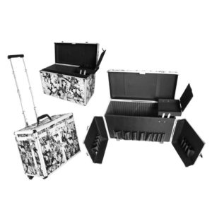 Kufer fryzjerski aluminiowy designerski na kółkach